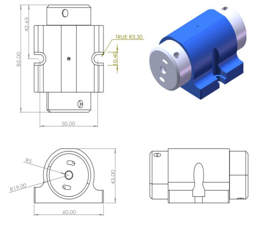 5mm διαφανής διαφάνεια 1064nm TGG ελεύθερος απομονωτής Faraday με διπλά παράθυρα διαφυγής 0
