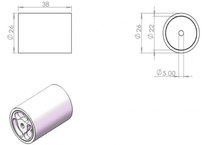 Διάφραγμα 5mm 1064nm Magneto Crystal Free Space Οπτικός Απομονωτής 0